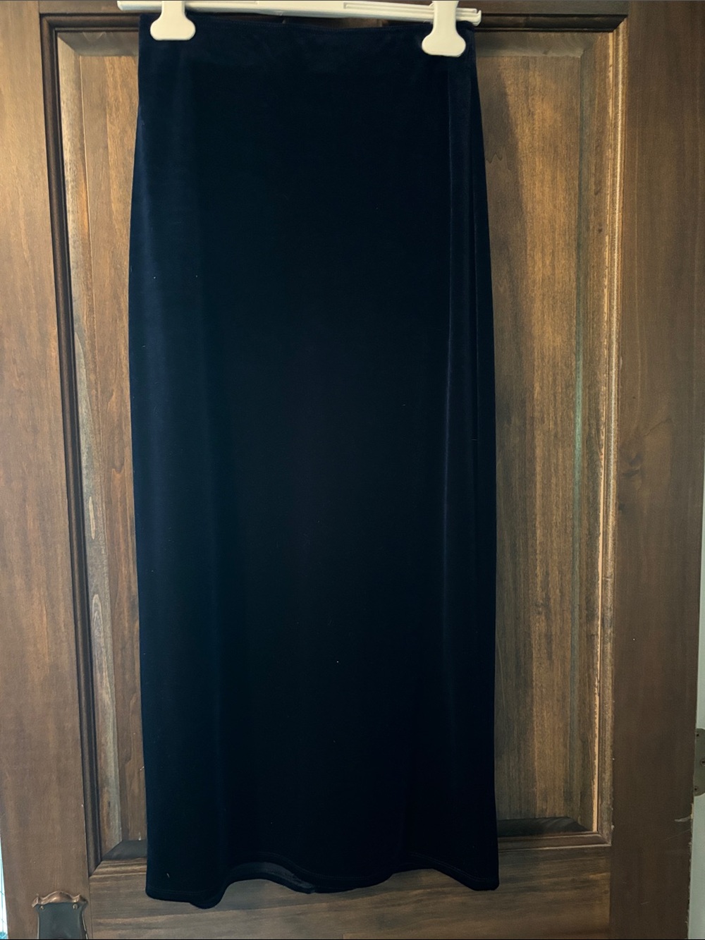 Classic NAVY Velvet Maxi Skirt